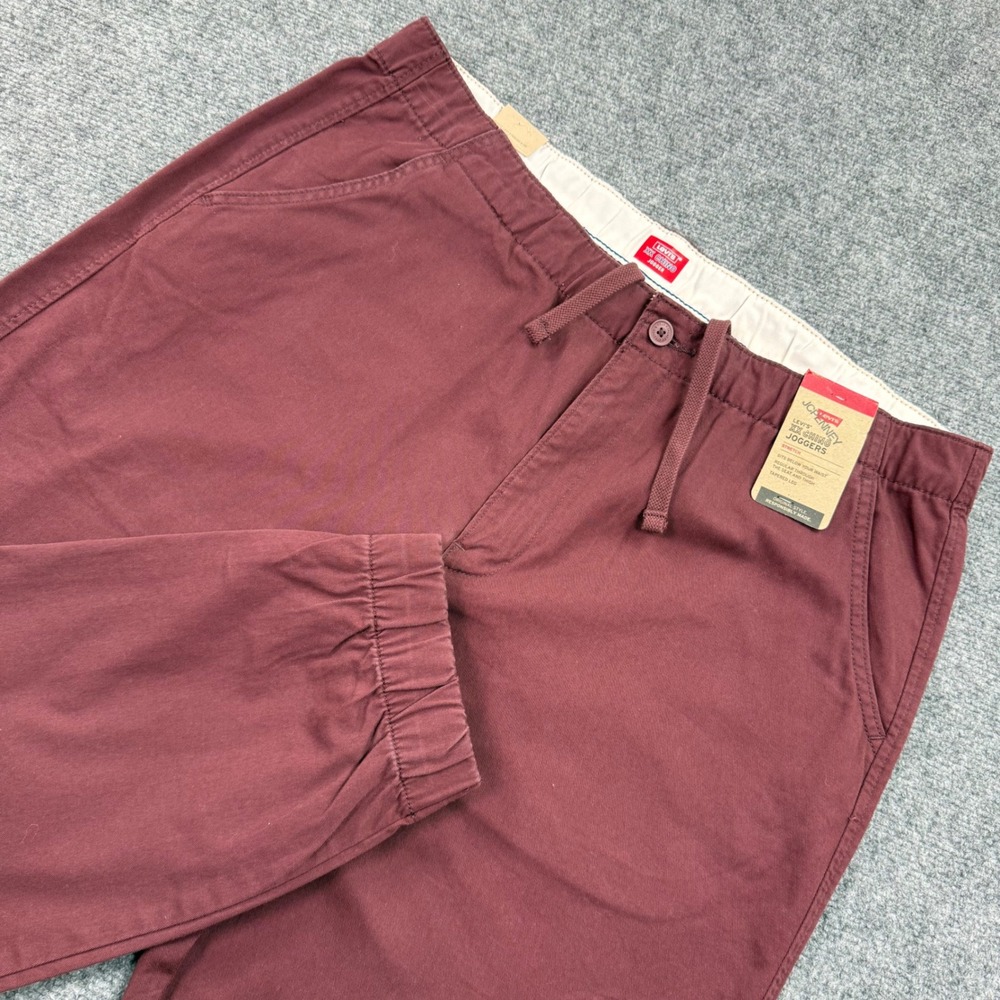 Levi's XX Chino Joggers Size XL Burgundy Stretch Tapered Leg NWT Men's A47610005